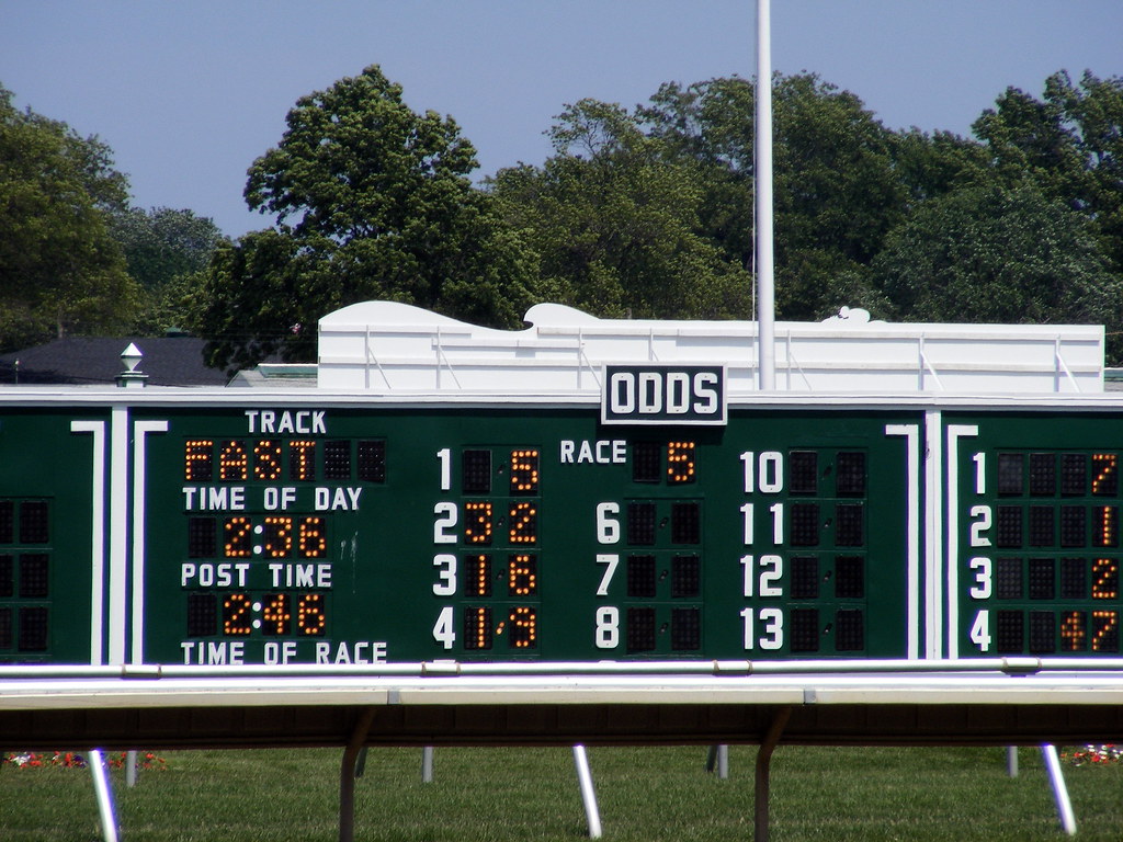 Horse racing tote board